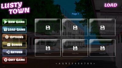 Save/Load menu