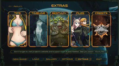 Extras menu