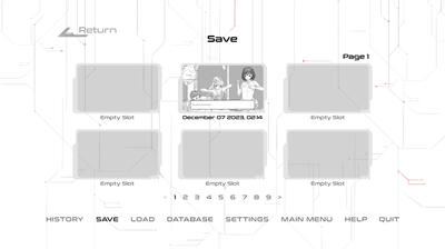 Save/Load menu