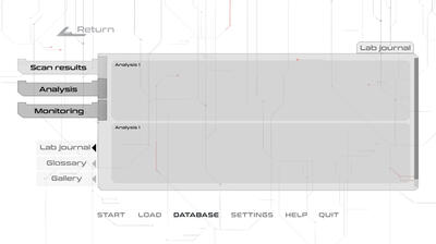 Database menu